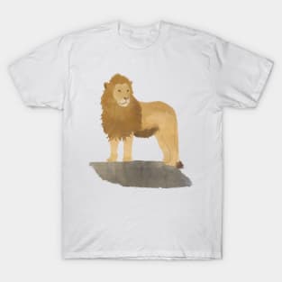 Watercolor Lion on a Rock T-Shirt